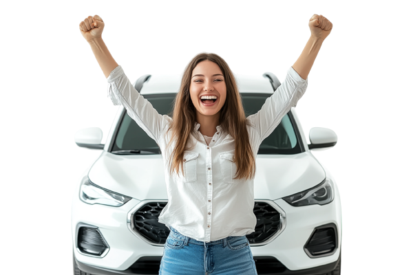 woman with car